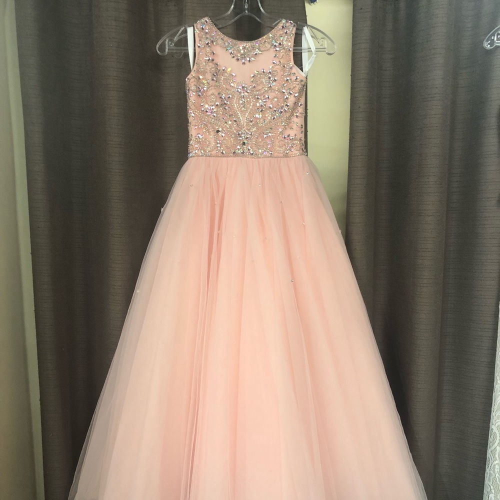 pageant Gown, ball gown size 8, rose pink